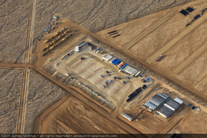 Photograph of main construction yard, January 14, 2011
