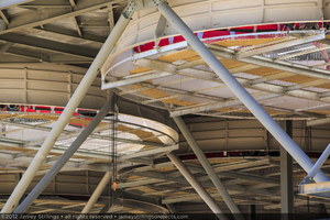 Photograph of construction of air-cooled condenser, June 4, 2012