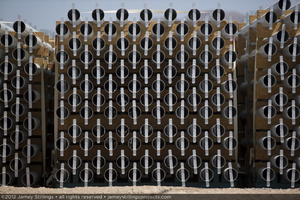 Photograph of pylon storage, June 4, 2012