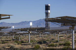 Photograph of ground view across Unit 3 solar field, September 30, 2013
