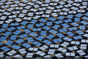 Photograph of heliostats from Unit 3 power tower, September 30, 2013