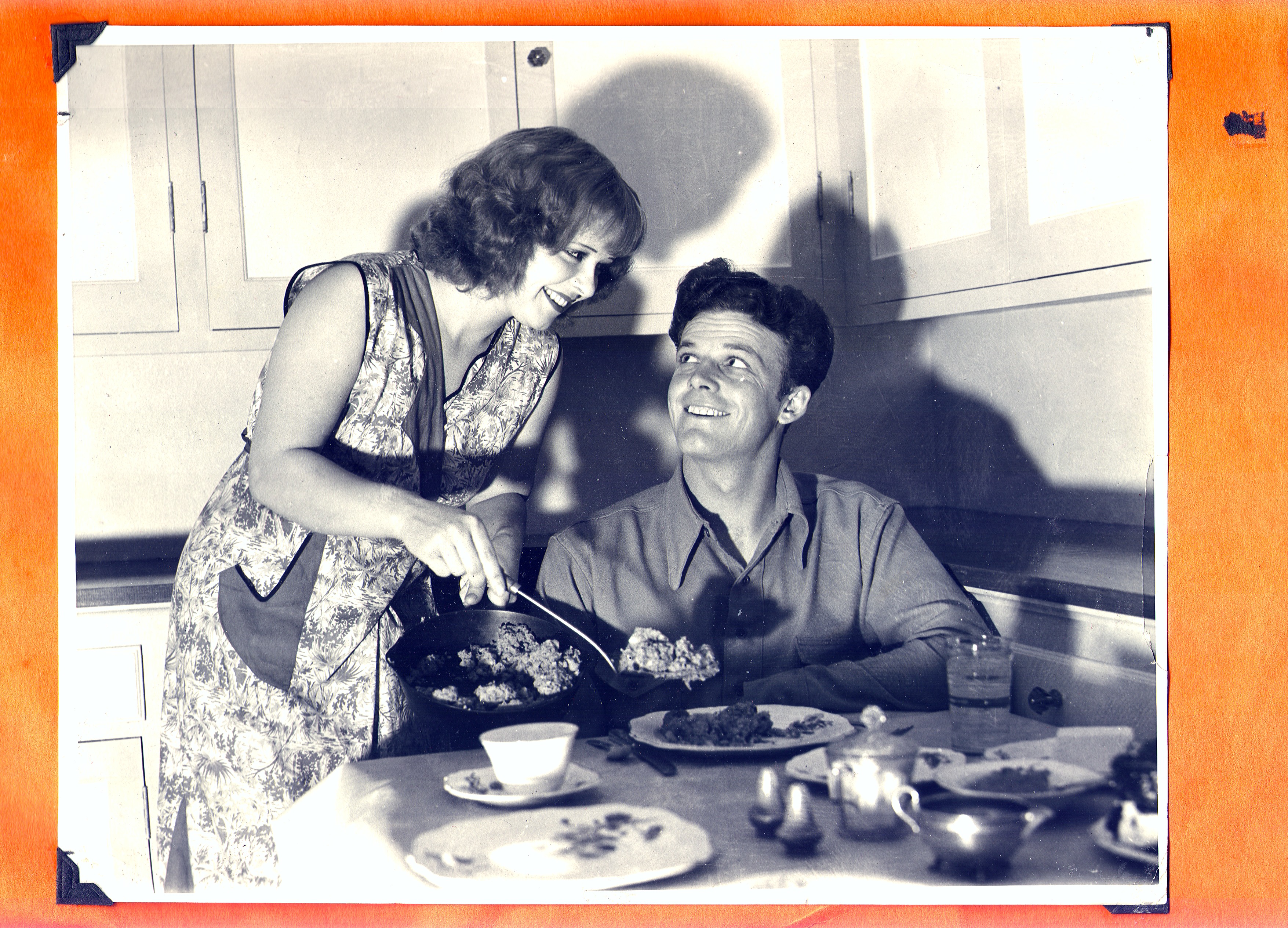 Clara Bow Bell serving Rex Bell at Walking Box Ranch, Nevada: photographic print