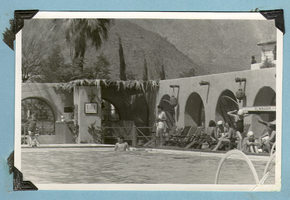 People swimming at pool in Palm Springs, California: photographic print