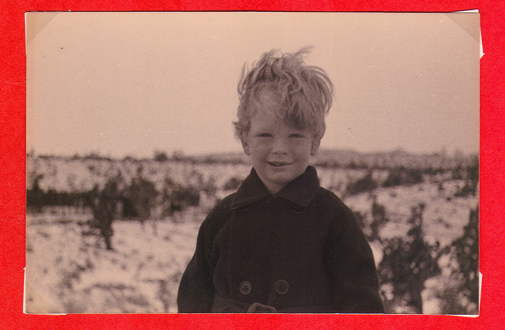 Rex Bell Jr. in the snow at Walking Box Ranch, Nevada: photographic print