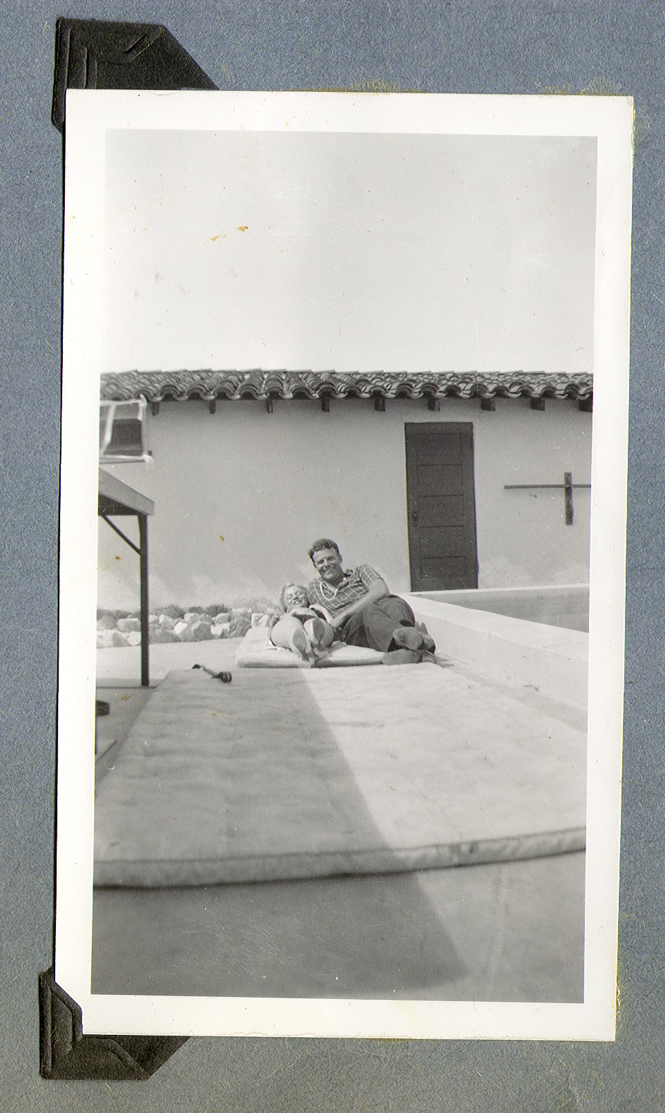 Rex and Clara on the patio: photographic print