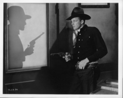 Rex Bell in movie still from unidentified movie: photographic print