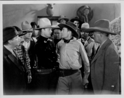 Rex Bell in movie still from unidentified movie: photographic print