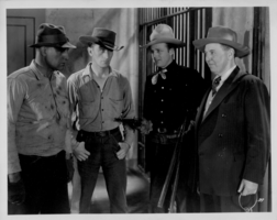 Rex Bell in movie still from unidentified movie: photographic print 