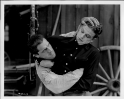 Rex Bell in movie still from unidentified movie: photographic print 