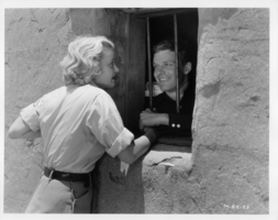 Rex Bell in movie still from unidentified movie: photographic print