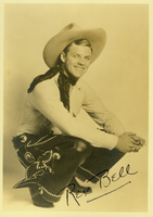 Professional photograph of Rex Bell (George Francis Beldam) kneeling down