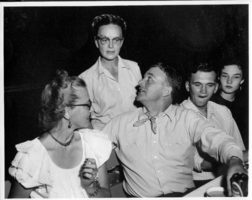 Rex Bell (George Francis Beldam) with unidentified people