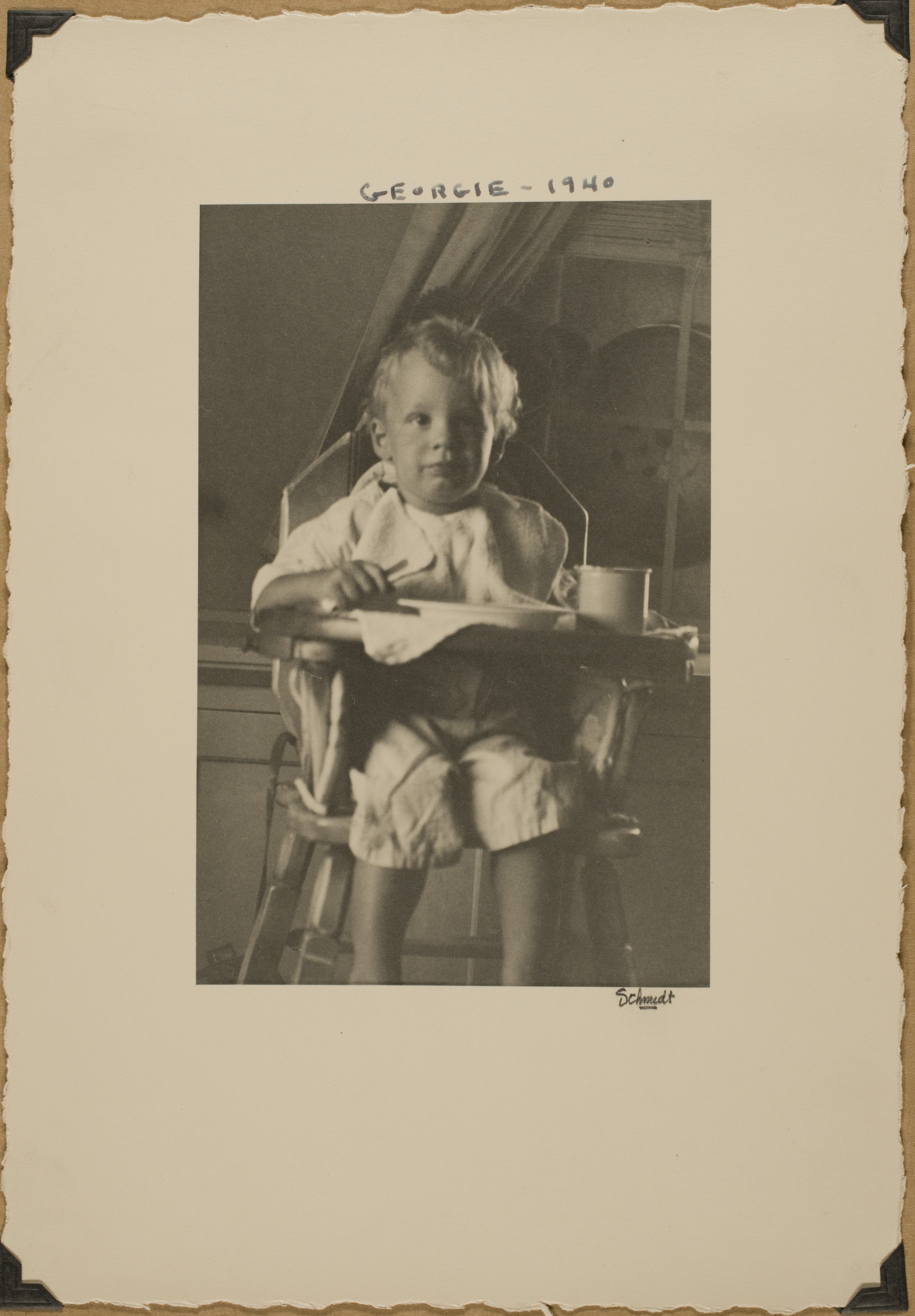 George Francis Robert Bell in boys bedroom at the ranch house at Walking Box Ranch, Nevada: photographic print