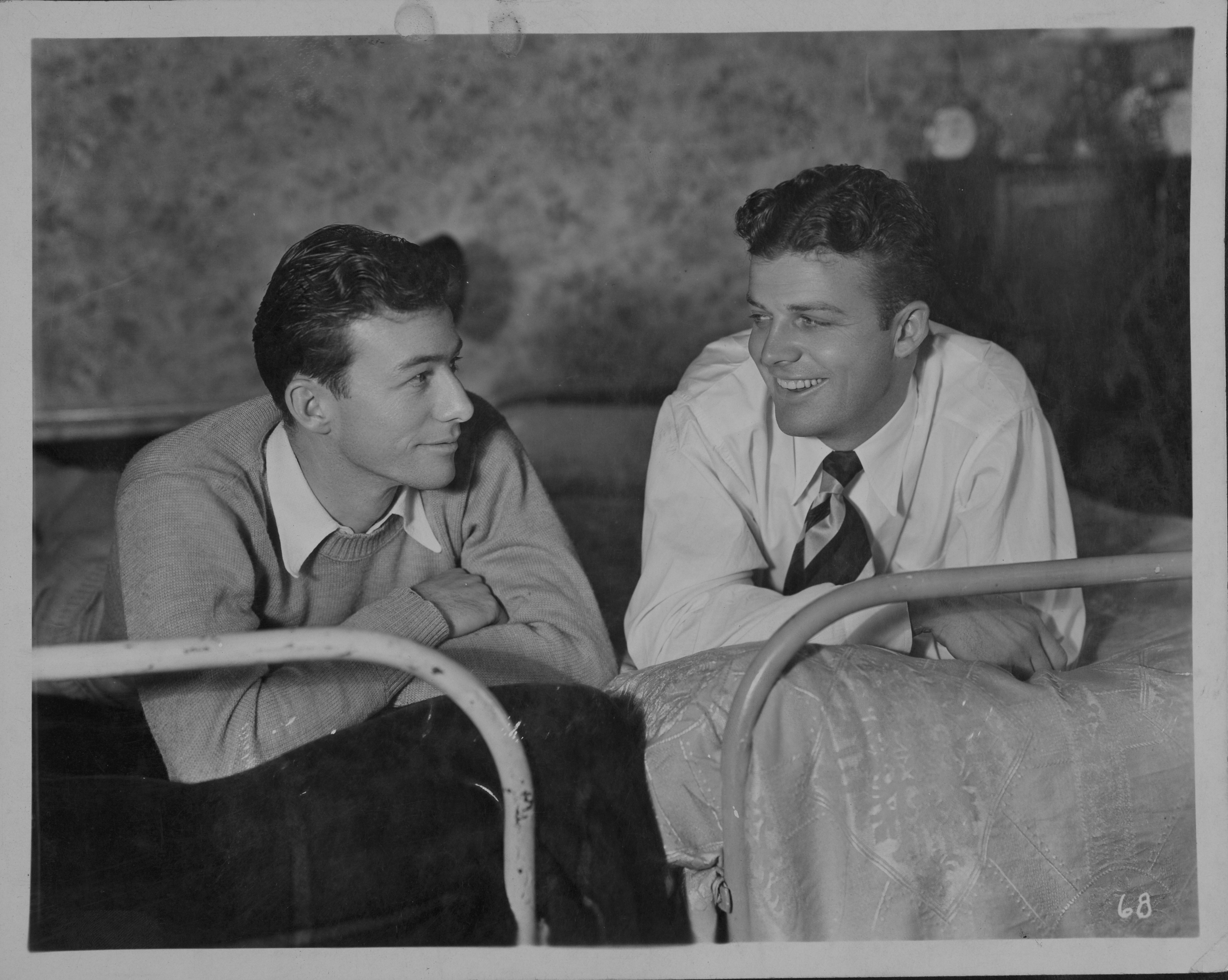 Rex Bell with unidentified man: photographic print