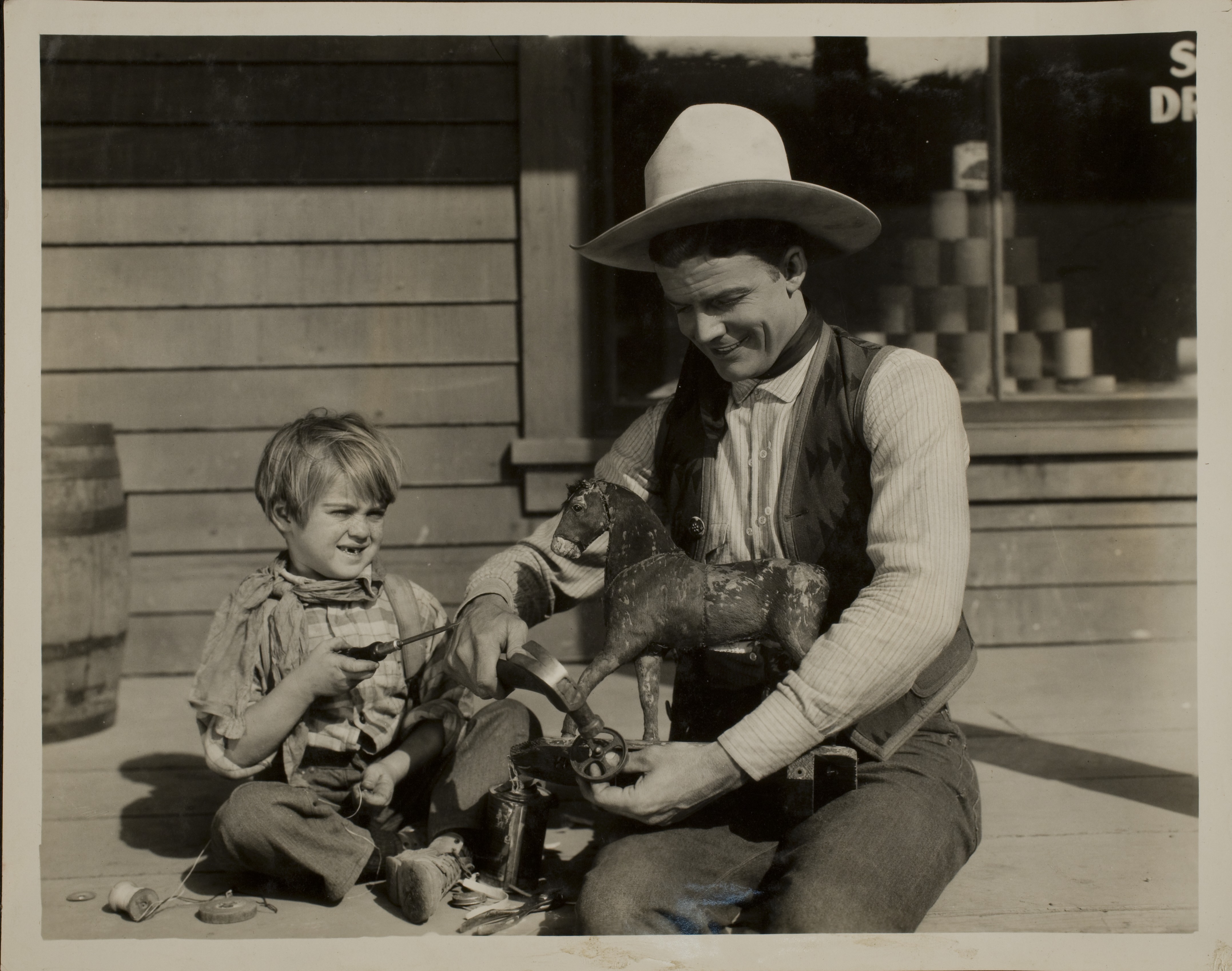 Rex Bell from an unidentified movie still: photographic print