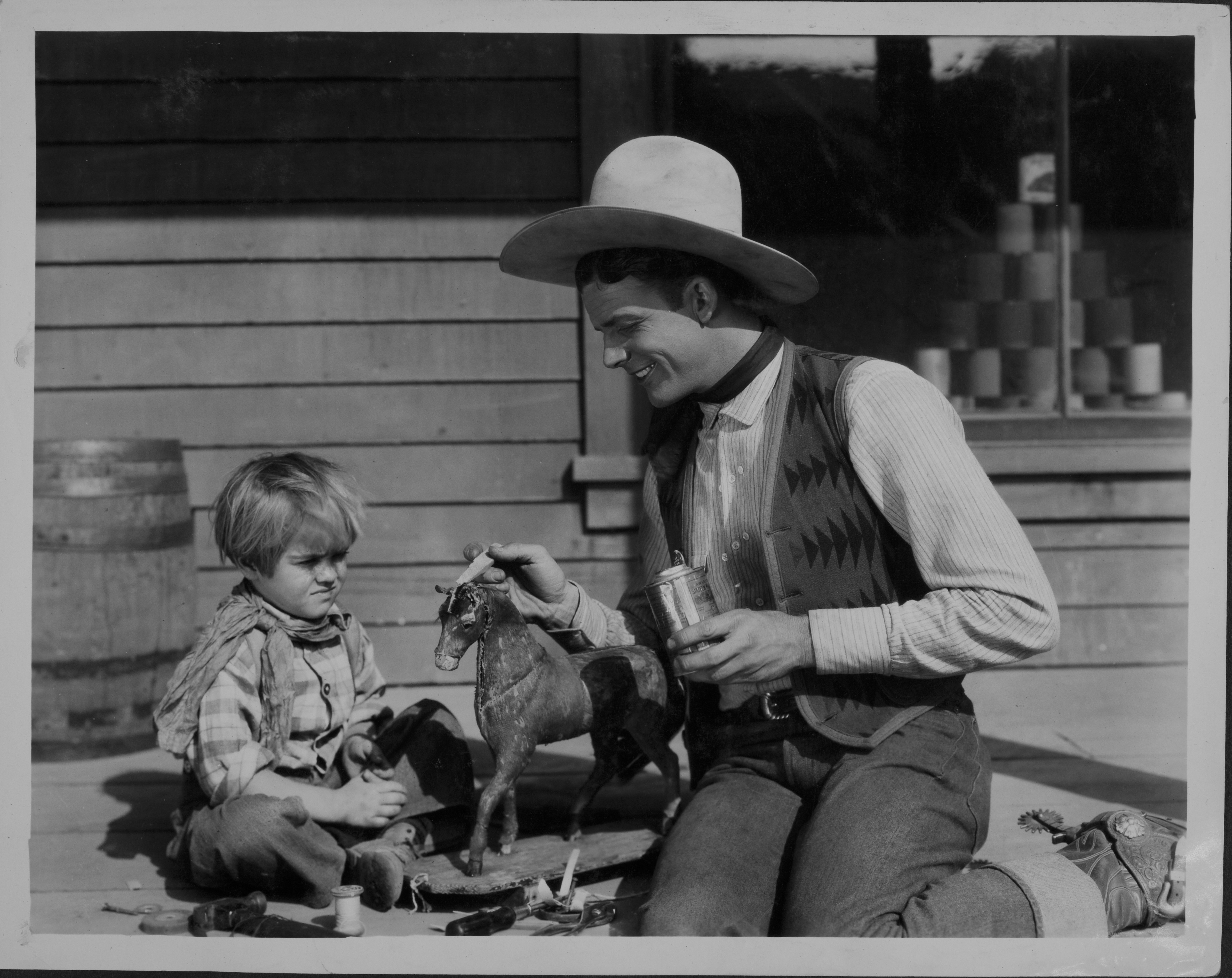 Rex Bell from an unidentified movie still: photographic print
