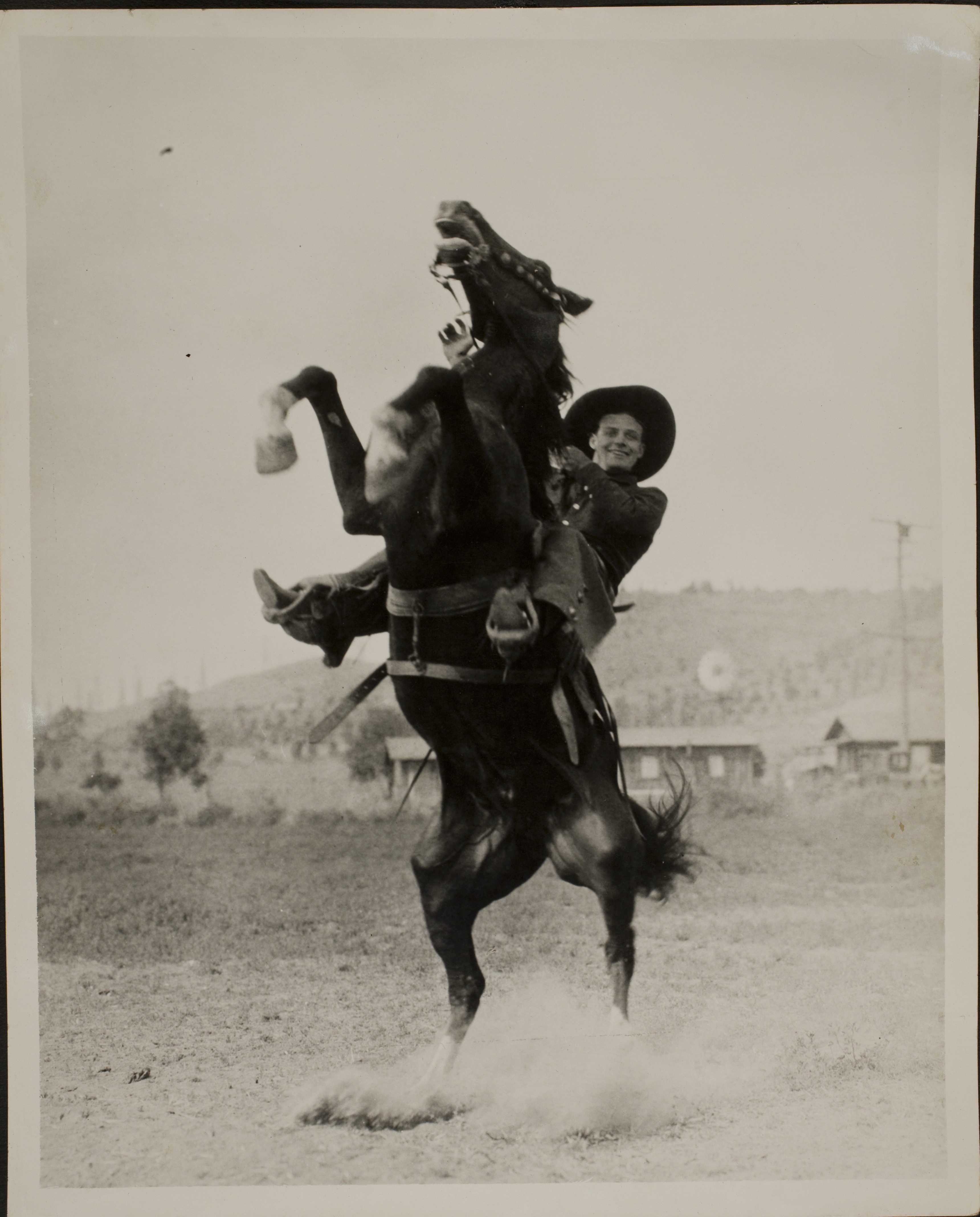Rex Bell on a horse: photographic print