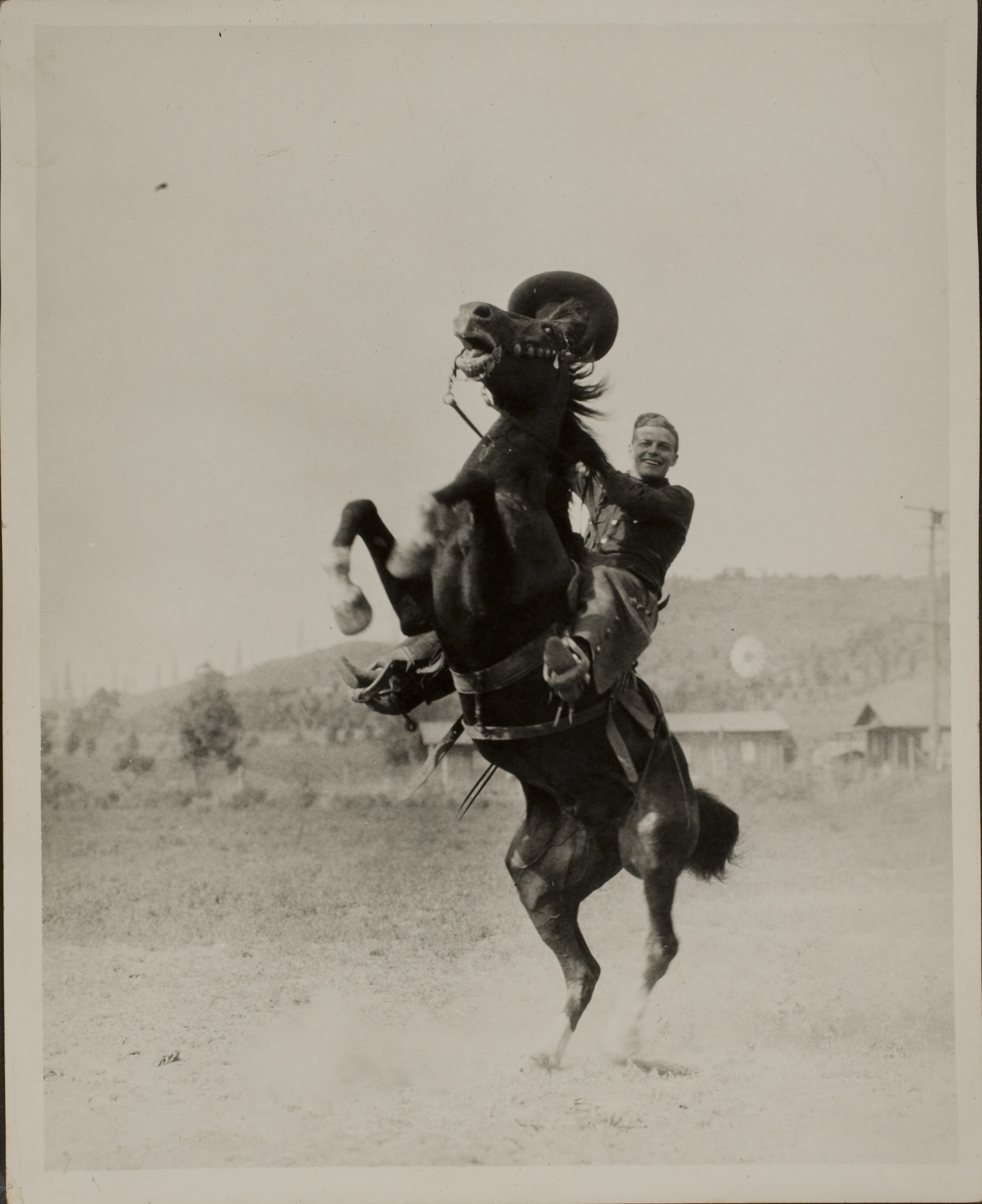 Rex Bell on a horse: photographic print