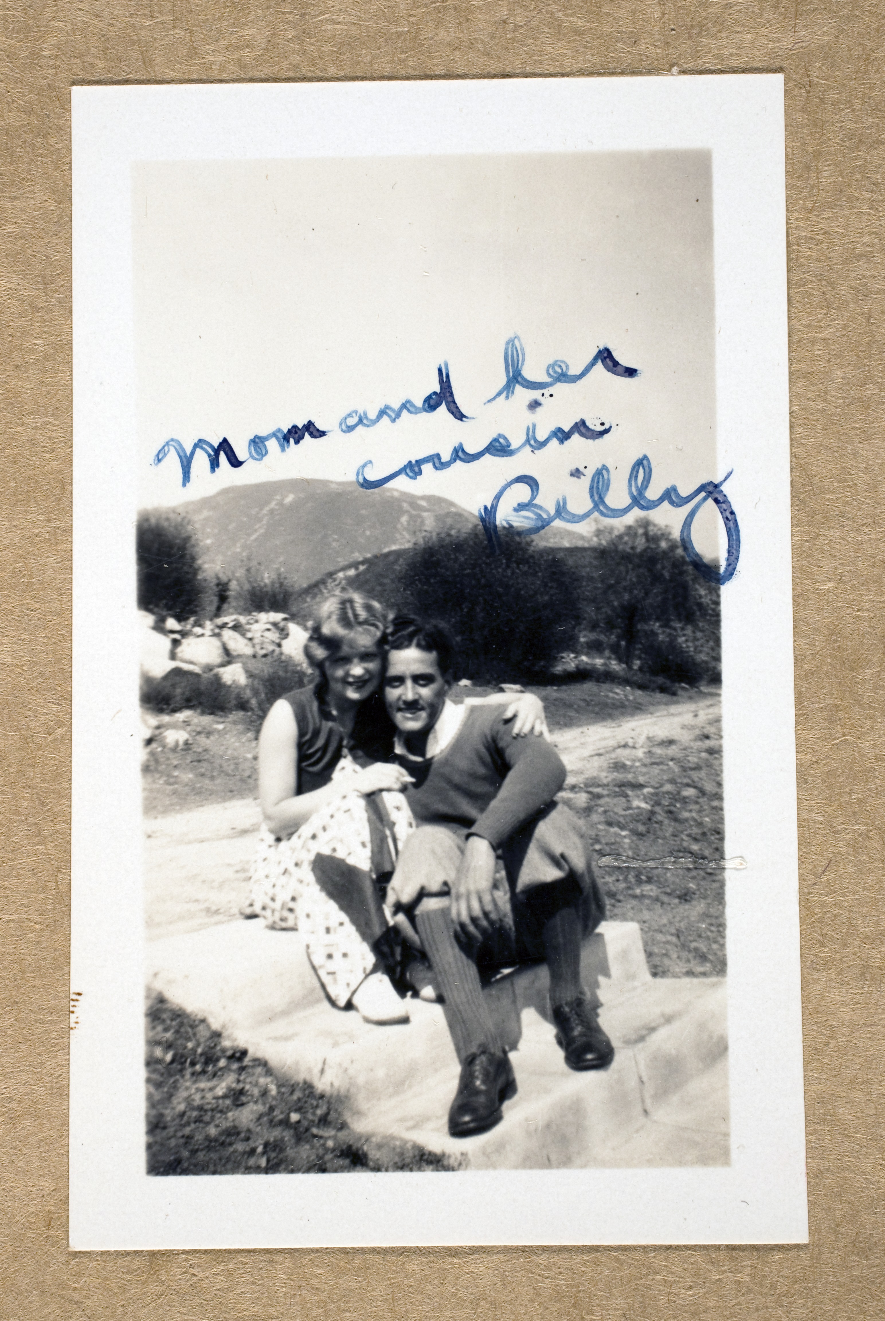 Clara Bow and her cousin Billy Bow at unknown location: photographic print