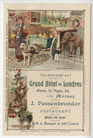 Grand Hotel de Londres, dishes of the day, menu