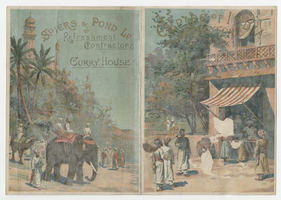 Empire of India and Ceylon Exhibition, menu, September 9, 1896, at Earl's Court Exhibition Centre