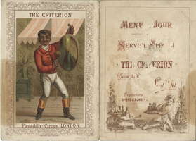 The Criterion, menu of the day, July 7, 1885