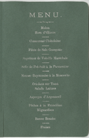 Café Royal menu, Friday, June 7, 1901