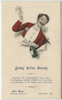 Jersey Lillies Society, event, menu, March 29, 1901, at Café Royal