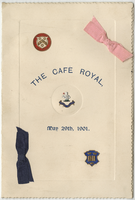 Café Royal, menu, May 29, 1901