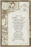 Hotel Continental, menu, Thursday, May 27, 1886
