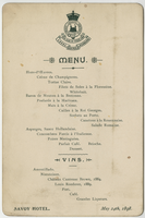 The Duke of Yorks Own Loyal Suffolk Hussars, event, menu, May 24, 1898, Savoy Hotel
