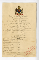 Cercle Amphitrion, menu