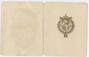 House of Savoy Royal Family residence, menu, March 11, 1900