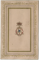 Spanish Royal Family residence, dinner for Their Spanish Majesties, menu, October 10, 1884