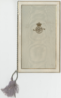 House of Savoy Royal Family residence menu, April 19, 1900