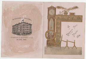 New Year's day menu at the Windsor Hotel, 1884