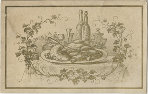 Hudson House, dinner menu, Wednesday, October 17, 1883