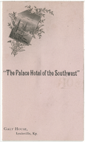 Galt House, menu, Wednesday, May 9, 1883