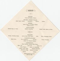 The Southern, menu, March 12, 1882