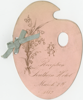 Reception menu, March 7, 1882 at Southern Hotel