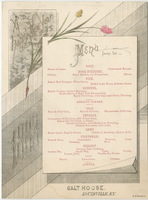 New Year's Day menu, Galt House