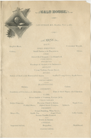 Galt House, menu, Sunday, November 5, 1882