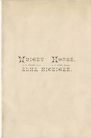 Wright House, dinner menu, Thursday, November 29, 1883 