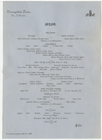 Monongahela House, menu, Sunday, April 27, 1884