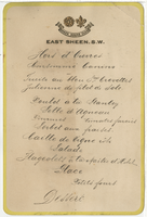 Sheen House Club menu