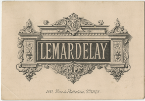 Lemardelay lunch menu, November 10, 1883