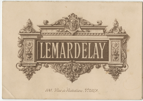 Lemardelay lunch menu, November 10, 1883