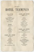 Grand Hotel Terminus menu