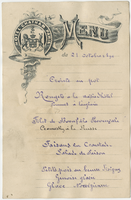Hotel Chatham menu, October 21, 1894