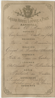 Grand Hôtel Louvre & Paix, menu, May 20, 1882